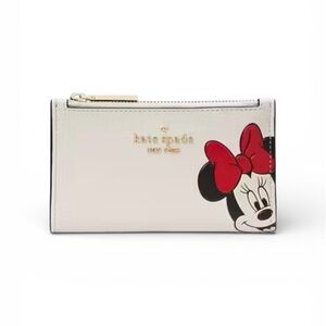 Disney X Kate Spade New York Minnie Small Slim Bifold Wallet NWT